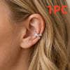 1PC Minimalist Inlaid CZ Zircon Cross Ear Cuff Clip Earrings For Women Men Dainty Geometric Ear Clips Versatile Jewelry - Image 8