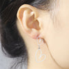 Two Hearts Stainless Steel Hoop Earrings For Women Gold color Sweet Simple Heart Dangle Stud Earring Jewelry Gift - Image 2
