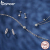 Gold Hoop Earrings for Women, Silver Round Cut Lab Diamond Earrings - Image 5