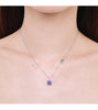 Modian 925 Sterling Silver Luxury Round Zircon Constellation Scorpio Chain Necklace Pendant For Women Jewelry Bijoux Girl Gifts