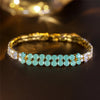 Charm Female Blue Zircon Stone Round Bracelet Cute Gold Color Adjustable Summer Wedding Jewelry For Women - Image 6