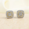 Sugar Cube Geometric Stud Earrings For Women Full Inlay Zircon Piercing Earring Engagement Wedding Jewelry - Image 21