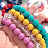 Two-Piece Acrylic Bead Necklace and Bracelet Set with Geometric Shapes - Image 43
