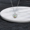 New Moonstone Neon Love Necklaces Women Light Luxury Senior Design Sense Temperament Simple Necklace Party Jewelry Gift