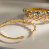 Romantic Colorful Geometric Zircon Inlay Bangle For Women Gold Pvd Plated Stainless Steel Jewelry - Image 6