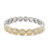 Happy Bangle Paved Diamond Enamel Beaded Bracelets For Women Boho Gold Color Elastic Bracelets - Image 24