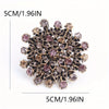 Colored Rhinestone, Snowflake Dandelion Brooch - Image 4