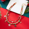 Christmas Necklace Snowflake Gingerbread Tree Snowman Reindeer Bell Soft Clay Crystal Beads Fringe Pendant Choker For Women Men - Image 8