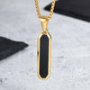 Casual Mens Geometric Square Necklaces,Black Enamel Rectangle Pendant with Rope Box Long Chain Collar,Stylish Jewelry Gifts - Image 7