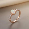 Silver Imitation Opal Moon Rings for Women Aesthetic Wedding Accessories Fancy Anniversary Gift Statement Jewelry - Image 6