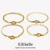Slingshot Buckle Paper Clip Chain Bracelet Gold Plated Women's Hand Bracelets 316L Stainless Steel Jewelry - Image 1
