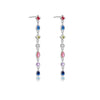 Silver Colored Zircon Round Cubic Zirconia Stone Drop Earrings Women Shape Earring Classic Sparkling Earring - Image 1
