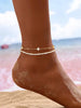 Gold Silver Anklets Bracelet for Women Gold Plated CZ Layered Stackable Chain Anklet Beach Foot Jewelry - Image 4
