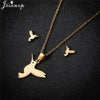 Cartoon Bowknot Mouse Stainless Steel Jewelry Set for Women Anime Animal Necklace Earrings Party Accessories - Image 8