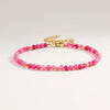 Faceted Bead Bracelet with Square Stainless Steel Spacers - Image 8