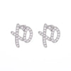 Hip Hop Ice Out Xo Square Huggie Earrings Cubic Zirconia Earrings Jewelry Gifts for Men and Women - Image 6