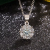 Silver Zirconia Pendant Necklace Earrings Set for Women Engagement Party Jewelry - Image 3