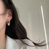 BF Club Silver Vintage Fan Shape Earrings For Women Earring Jewelry Prevent Allergy Party Accessories Gift - Image 4