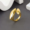 3Pcs/Set Gold Color Smooth Geometric Open Rings Set For Women Exaggerated Metal Irregular Thick Chunky Ring Jewelry Gift - Image 9