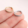Titanium 16G Double Layered Zircon Nose Clicker Segment Clicker Ring Helix Cartilage Nose Ring Piercing Body Jewelry - Image 5
