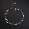 Adjustable Multicolor Tennis Bracelet with Colorful Stone Accents - Image 38