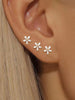 Star Flower and Bow Hoop Earring Set with Crystal Accents in Gold-Tone or Silver-Tone - Image 14