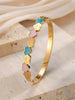 Heart Shape Charm Cuff Bangles Stainless Steel Wristband Wedding Women Female Jewelry Gift - Image 7