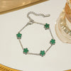 Silver Gold Color Plant Five Leaf Flower Bracelet Single Sided Plum Blossom Stainless Steel Jewelry Women's Pentalobe - Image 9