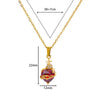 Pendant Necklace with Textured Chain and Multiple Charm Designs - Image 24