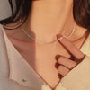 Silver Necklace 2mm Sparkling Collarbone, Sweater Chain, High Charm Jewelry Gift Women - Image 5