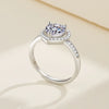Silver Zircon Adjustable Engagement Rings For Women Wedding Elegant Jewelry Ladies Accessories Gifts - Image 2