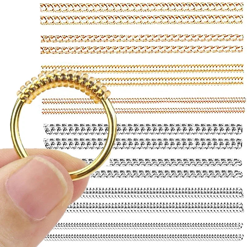 8Pcs/Set Ring Size Adjuster Accessories Adjustable Invisible Rubber Pad Ring Size Adjuster for Loose Rings - Image 1
