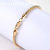 Silver 3mm Snake Chain Gold Bracelet for Men and Women, Charm, Jewelry, Wedding, Party Gifts - Image 3
