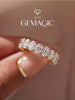 Silver Simplicity Classic Zircon Oval Ring For Women Engagement Wedding Jewelry - Image 1