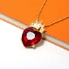 Movie Descendants Necklace Evie Fairest Red Heart Crown Pendant Necklace for Women Jewelrry Accessories - Image 4