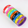 10Pcs/Lot Multicolor Luminous Heart Silicone Bracelets For Men Women Flower Sport Mix Style Rubber Wristband Bangle Jewelry Gift - Image 14