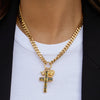 Classic Heart Zircon Star Cross Pendant Necklace For Women Gold Plated Stainless Steel Necklace Jewelry - Image 2