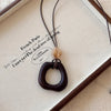 Vintage Irregular Hollow Wooden Heart Geometric Pendant Long Sweater Chain Necklace for Women Charms Jewelry - Image 11