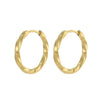 Carlidana Chic Simple Hoop Earrings Simple Women Earrings Stainless Steel Gold Plated Twisted Circle Huggies Earring - Image 5