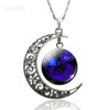 12 Constellation Necklace Zodiac Signs Cabochon Glass Crescent Moon Pendant Clavicle chain Necklace Birthday Gifts for Women - Image 18