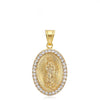 Virgin Mary Prayer Pendant Necklaces Gold Color 316L Stainless Steel with Rhinestone Women/Men Jewelry - Image 4