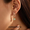Water Drop Emerald Green Zircon Earrings For Women Rose Gold Color Wedding Jewelry Dangle Earrings - Image 1