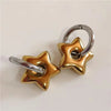 Classic Stainless Steel Heart Star Hoop Earrings For Women Punk Hip Hop Gold Silver Color Y2K Jewelry Female Earrings oorbellen - Image 1