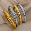 Stainless Steel Open Bangles for Women Men Punk Chunky Glossy Braided Mesh Metal Cuff Bracelet Bangle Vintage Jewelry - Image 6
