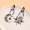 Moon Stars Pendant Retro Drop Earrings Long Asymmetric Women's Baroque Earrings Exaggerated Big Eardrop for Women Boho Jewelry - Image 7