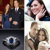 Princess Kate Blue Gem Created Blue Crystal Silver Color Wedding Finger Crystal Ring Jewelry for Women - Image 2