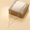 Silver Three-Layer Stacking Necklace Women Simple Strip Pendant Collarbone Chain Jewelry - Image 4