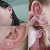 Two-Piece Stainless Steel Cartilage Stud Set with Multiple Motif Designs - Image 6
