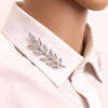 European and American Style Retro Golden Leaves Suit Collar Shirt Collar Pin Buckle Collar Clip Brooch Unisex Rhinestone Brooch - Image 4