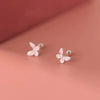 Korean Silver Needle Tragus Piercing Helix Studs Earrings for Women 2Pcs Butterfly Heart Ear Piercing Body Jewelry - Image 7